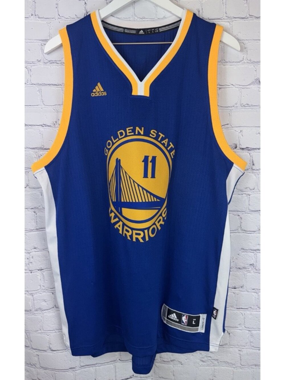 ADIDAS Golden State Warriors Klay Thompson #11 Jersey Men’s Size Large NBA Blue